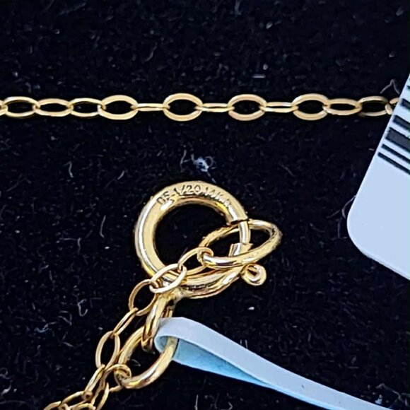 10K Yellow Gold CZ Necklace Round Halo w/ 14K Gold-Filled, 18" Chain MSRP$250 - Picture 9 of 9